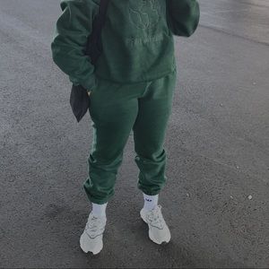Green sweatpants